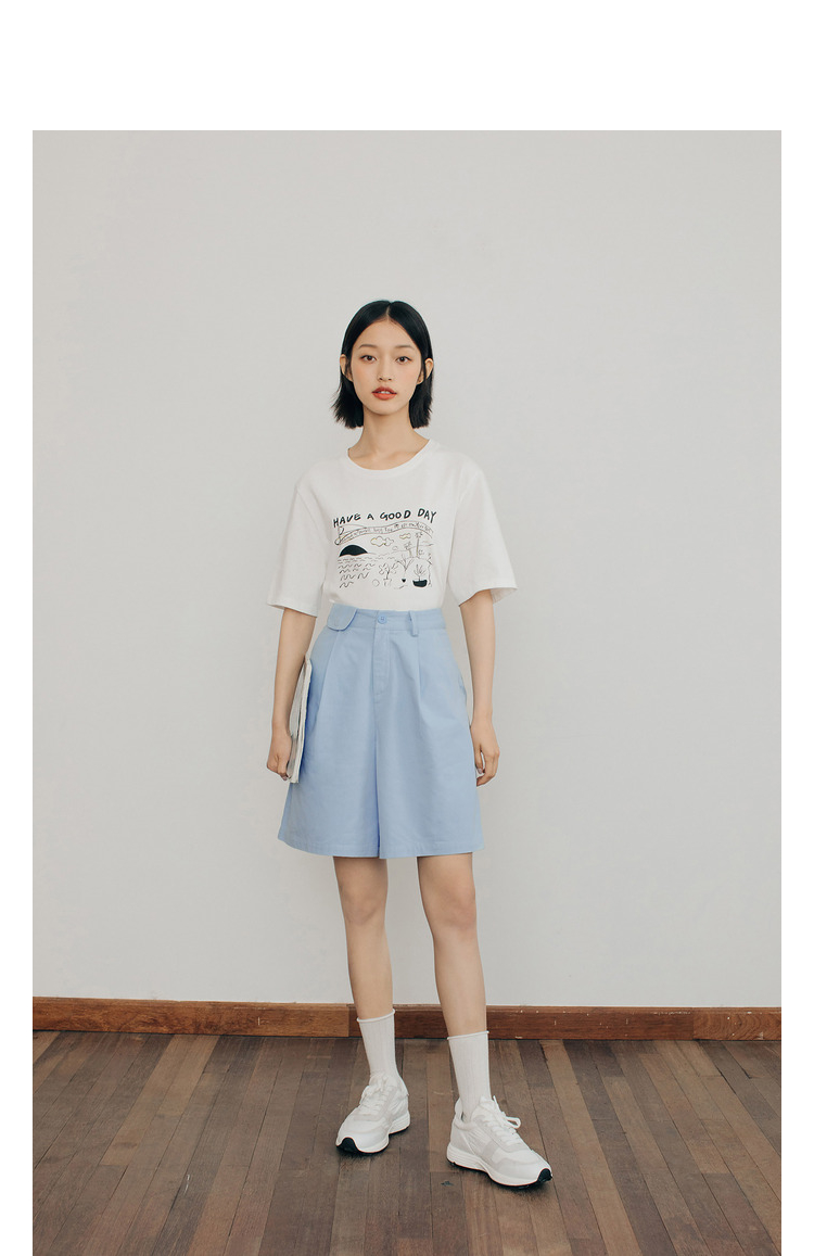 Inman  summer 2022 spring clothes new pattern Bermuda shorts Cover the crotch Show thin trousers High waist Women's trousers