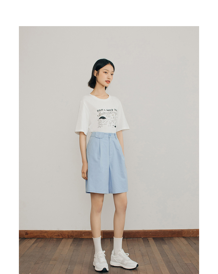 Inman  summer 2022 spring clothes new pattern Bermuda shorts Cover the crotch Show thin trousers High waist Women's trousers