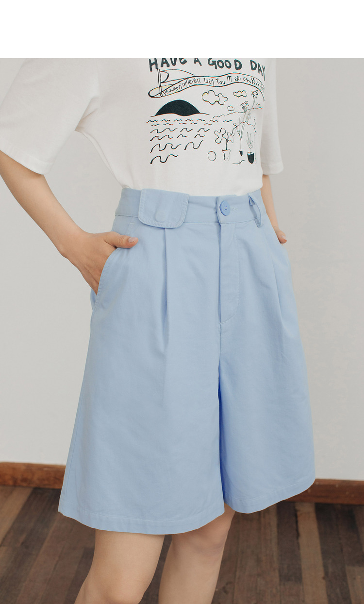 Inman  summer 2022 spring clothes new pattern Bermuda shorts Cover the crotch Show thin trousers High waist Women's trousers